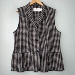 Janska Sz Large Diamond Print English Countryside Heritage Old Money Vest Artsy